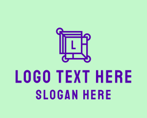 Letter At - Digital Tech Box logo design