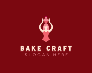 Sweet Cupcake Woman logo design