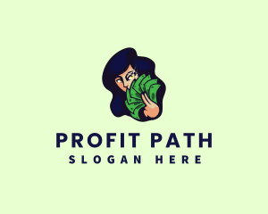 Profit - Cash Woman Money logo design