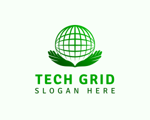 Grid - Global Support Hand logo design