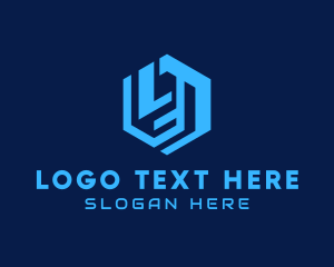 Hexagon Tech Letter L logo design