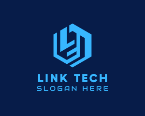 Hexagon Tech Letter L logo design