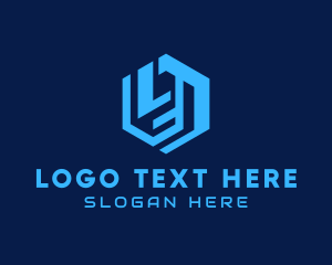 Cyber - Hexagon Tech Letter L logo design