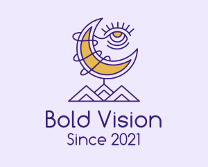 Psychic Eye Moon logo design