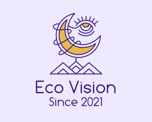 Psychic Eye Moon logo design