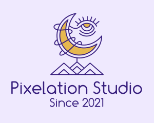 Psychic Eye Moon logo design