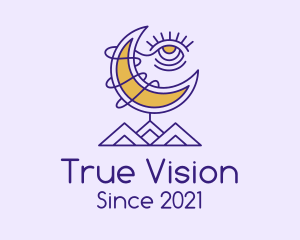 Psychic Eye Moon logo design