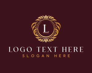 Premium - Luxury Floral Wreath logo design