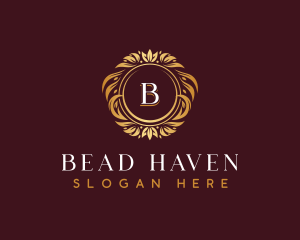 Luxury Floral Wreath logo design