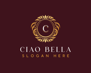 Luxury Floral Wreath logo design