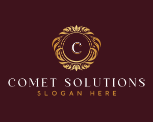 Luxury Floral Wreath logo design