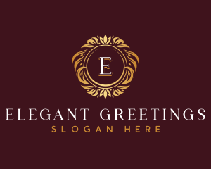 Luxury Floral Wreath logo design