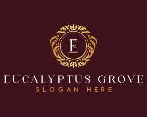 Luxury Floral Wreath logo design