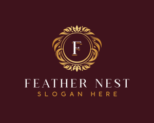 Luxury Floral Wreath logo design