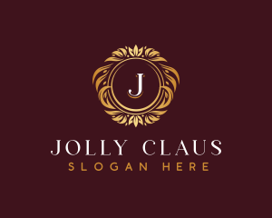 Luxury Floral Wreath logo design