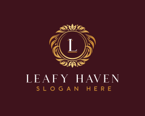 Luxury Floral Wreath logo design