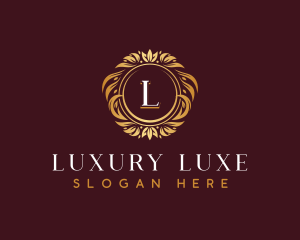 Luxury Floral Wreath logo design