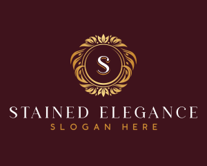 Luxury Floral Wreath logo design