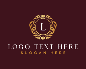 Floral - Luxury Floral Wreath logo design