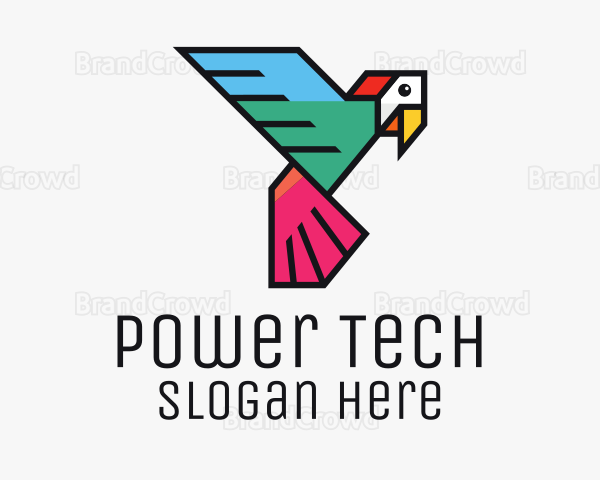 Geometric Colorful Parrot Logo