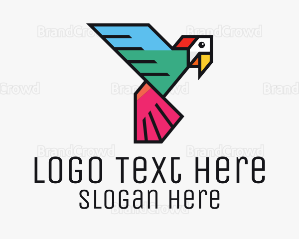 Geometric Colorful Parrot Logo
