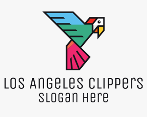 Colorful - Geometric Colorful Parrot logo design
