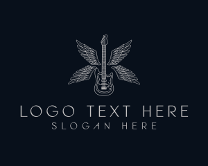 Classical - Wings Electric Guitar logo design