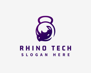 Rhino - Kettlebell Rhino Gym logo design