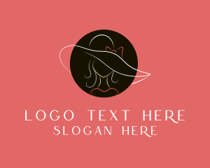 Lady - Fashion Design Hat logo design