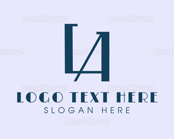 Minimalist Letter LA Monogram Logo