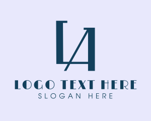 Boutique - Minimalist Letter LA Monogram logo design