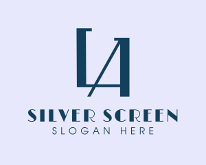 Movies - Minimalist Letter LA Monogram logo design
