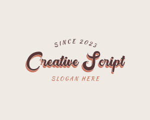 Fancy Retro Script logo design