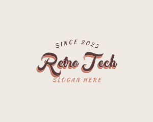 Fancy Retro Script logo design