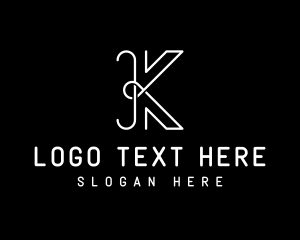 Corporate - Minimalist Brand Monoline Letter K logo design