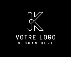 Minimalist Brand Monoline Letter K Logo