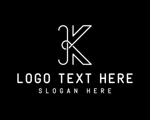 Lettermark - Minimalist Brand Monoline Letter K logo design