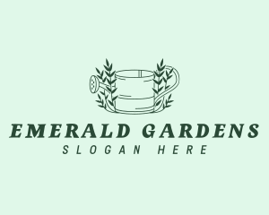 Garden Plant Watering Can Logo