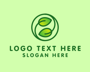 Vegetarian - Organic Leaves Nature logo design
