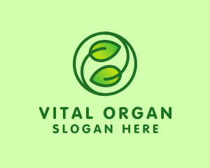 Organic Leaves Nature logo design