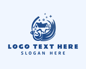 Clean - Mop House Cleaning logo design