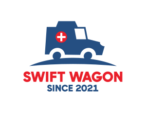 Wagon - Medical Emergency Hospital Ambulance logo design