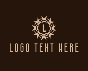 Tile Pattern - Tribal Gothic Sun logo design