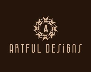 Tribal Gothic Sun logo design