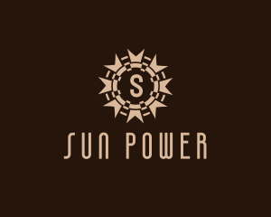 Tribal Gothic Sun logo design