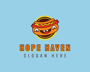 Food Hotdog Sandwich Logo