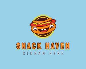 Food Hot Dog Sandwich logo design