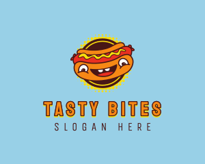 Food Hotdog Sandwich logo design