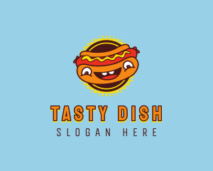 Food Hot Dog Sandwich logo design