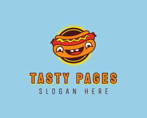 Food Hot Dog Sandwich logo design